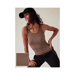 Athleta Renew Seamless Scoop Tank Rustic Beige Size S